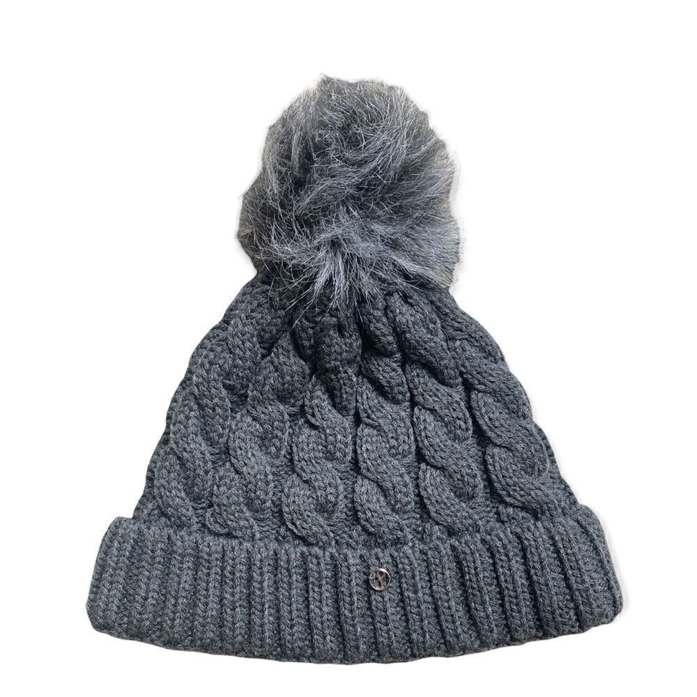 Layer 8 grey winter hat with Pom Pom